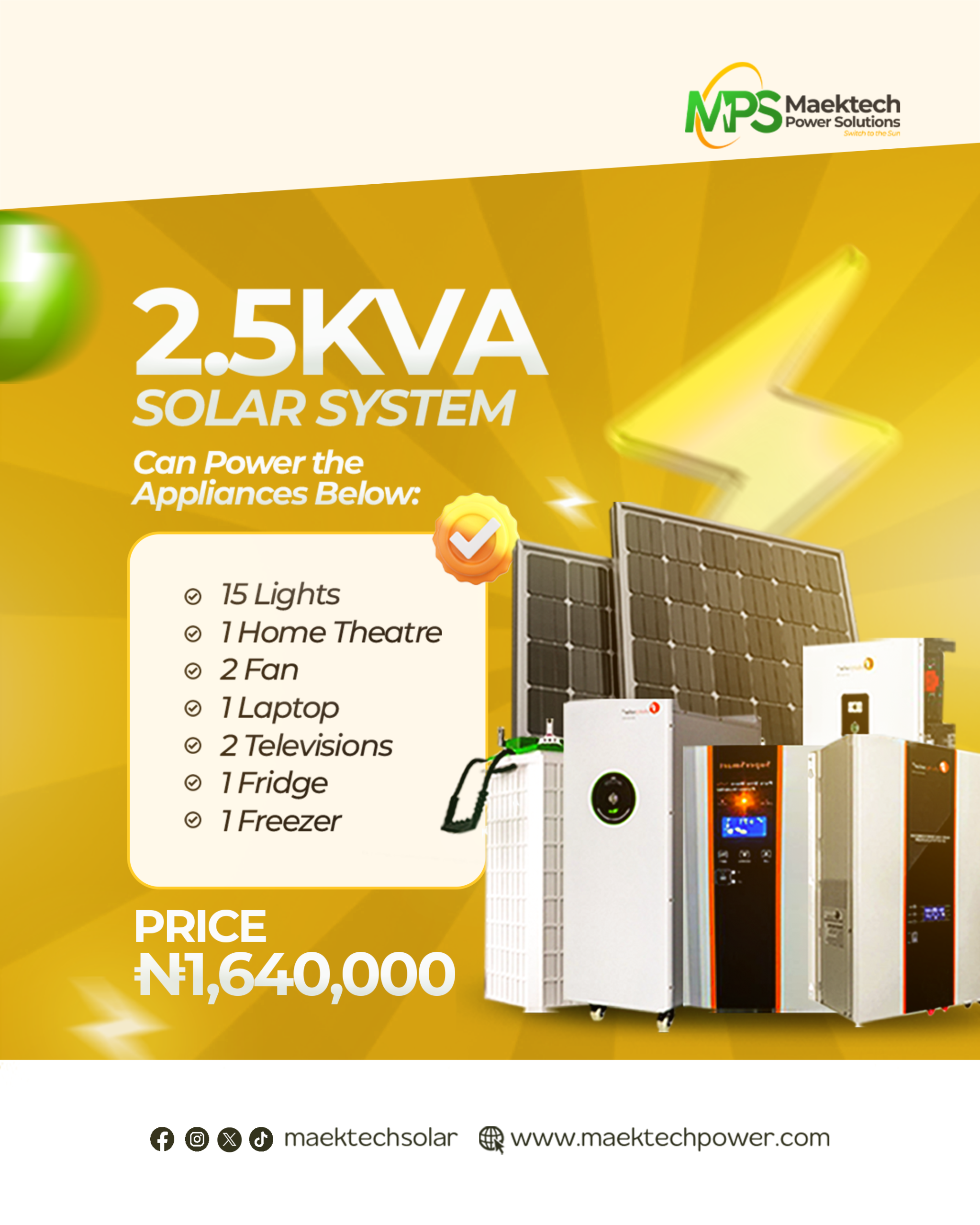 2.5KVA SOLAR SYSTEM