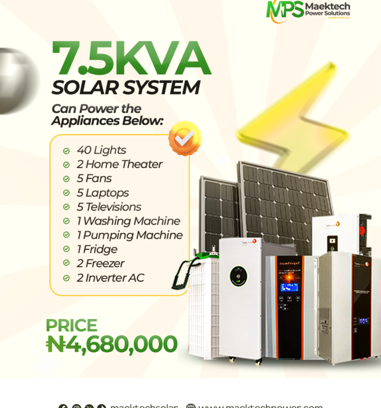 7.5KVA SOLAR SYSTEM