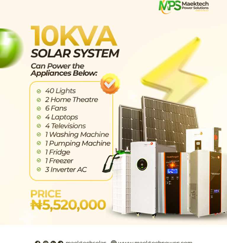10KVA SOLAR SYSTEM